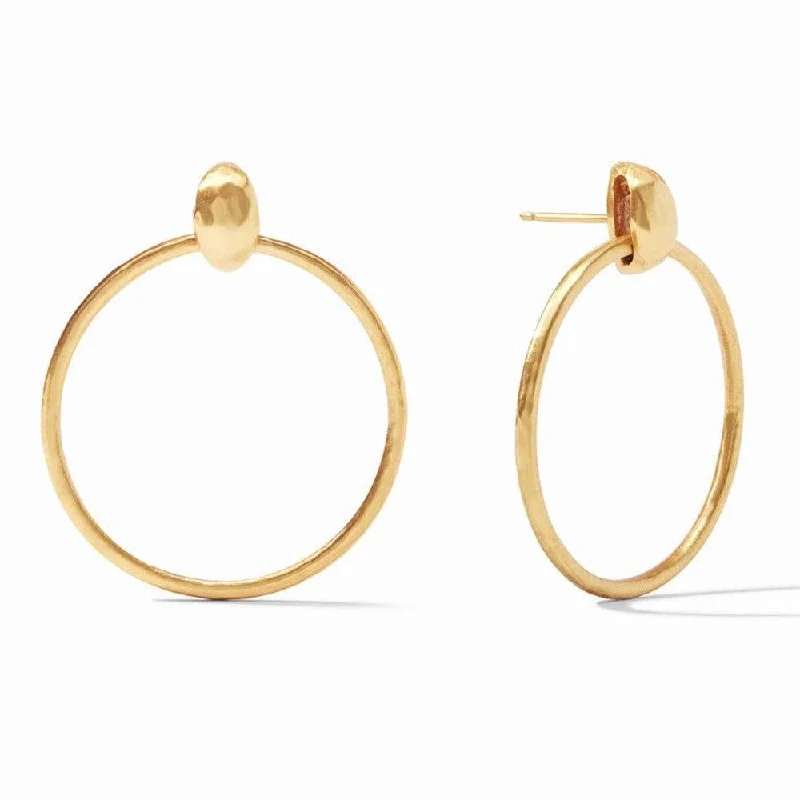 Firm hoop earrings-Palermo Thin Doorknocker Earring