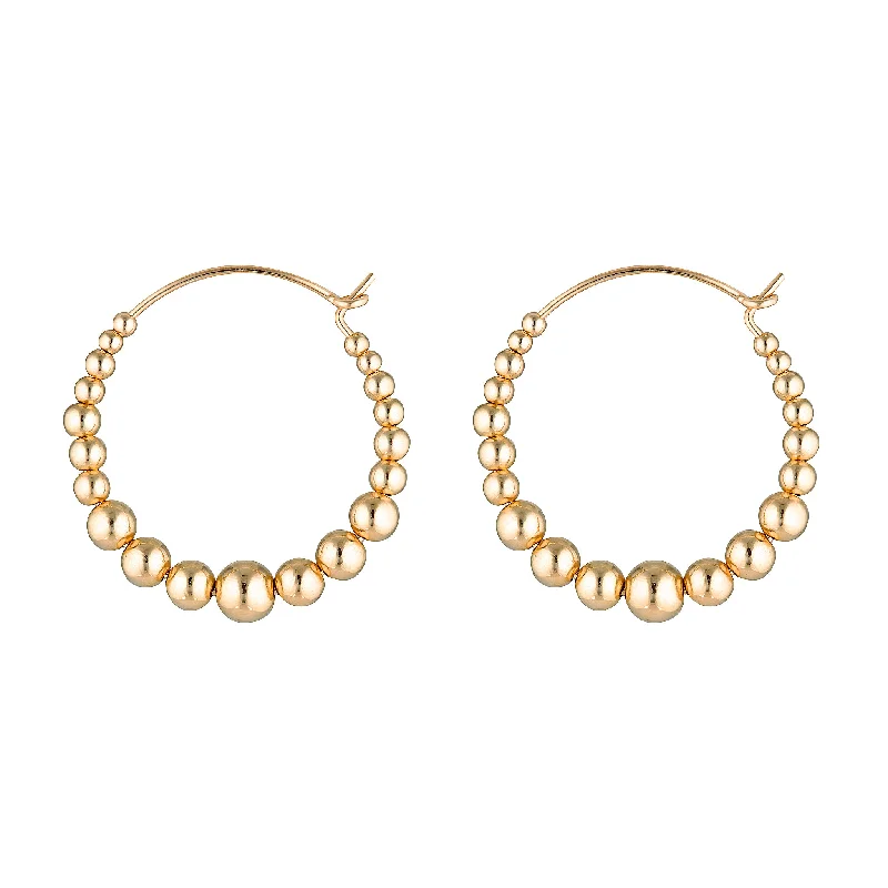 Crescent wax earrings-Golden Globe Hoops