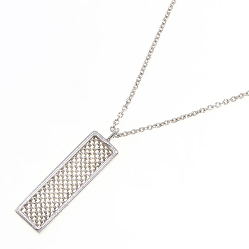 Leaned design necklaces-Tiffany Mesh Sterling  925 Necklace (Pre-Owned)