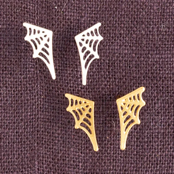 Vision eye earrings-Spider Web Post Stud Earring Halloween