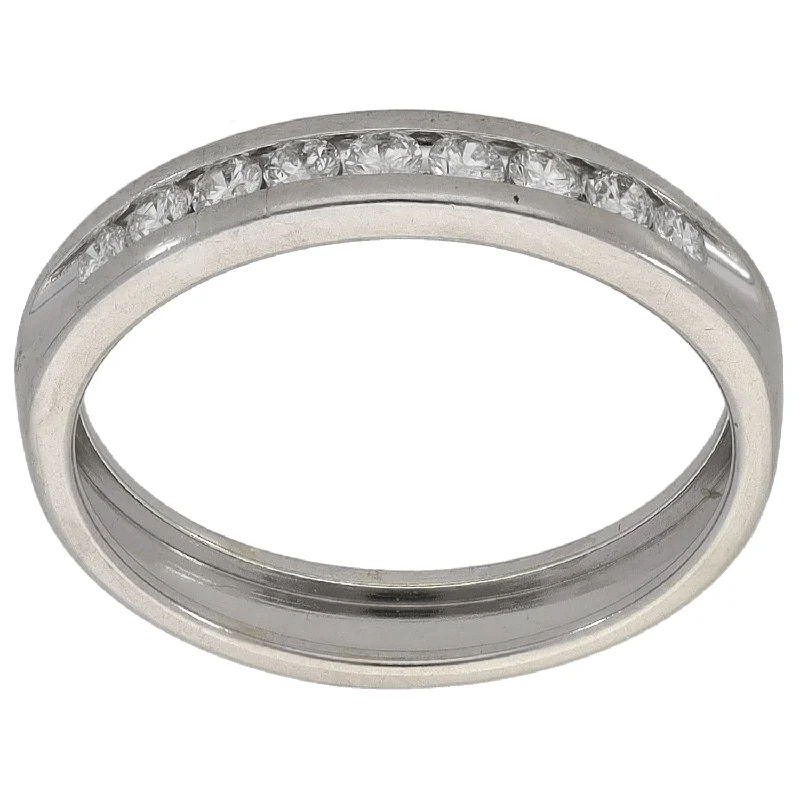 Stretch open rings-9ct Gold 0.25ct Diamond Half Eternity Ring Size L