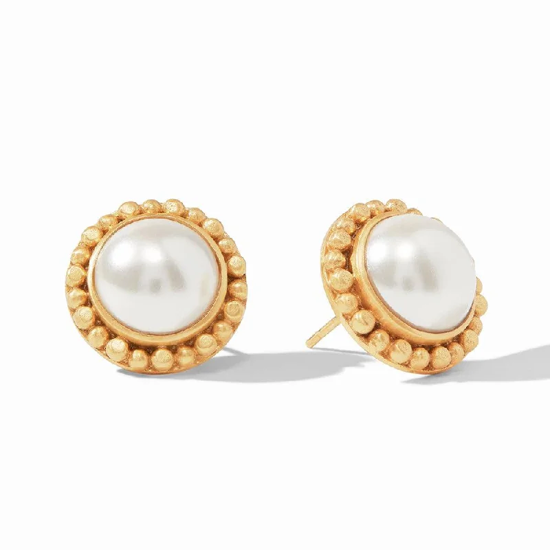 Soft stud earrings-Marbella Pearl Stud Earrings