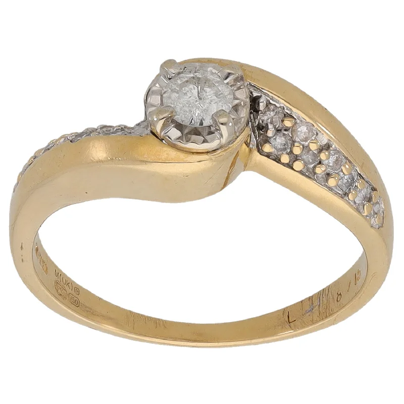 Cast name rings-18ct Gold 0.33ct Diamond Dress/Cocktail Ring Size K