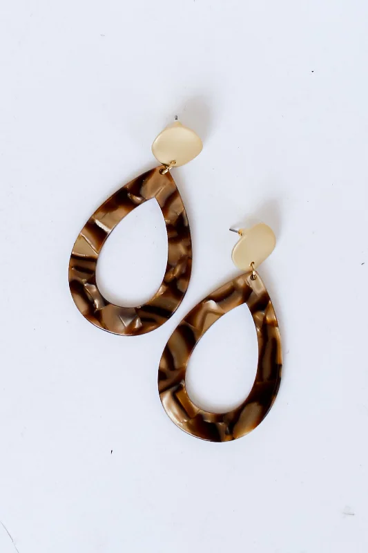 Citrine stud earrings-FINAL SALE - Elle Acrylic Teardrop Earrings