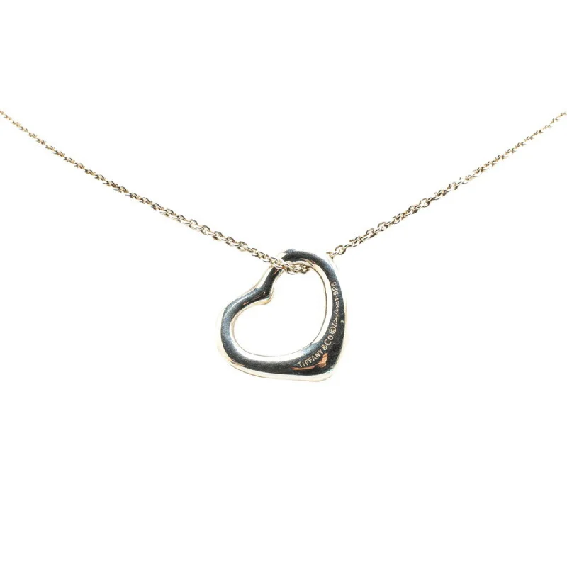 Tilted bar necklaces-Tiffany Open Heart   925 Necklace (Pre-Owned)