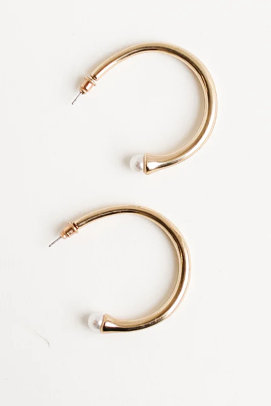 Flow drop earrings-FINAL SALE - Leah Gold Hoop Earrings