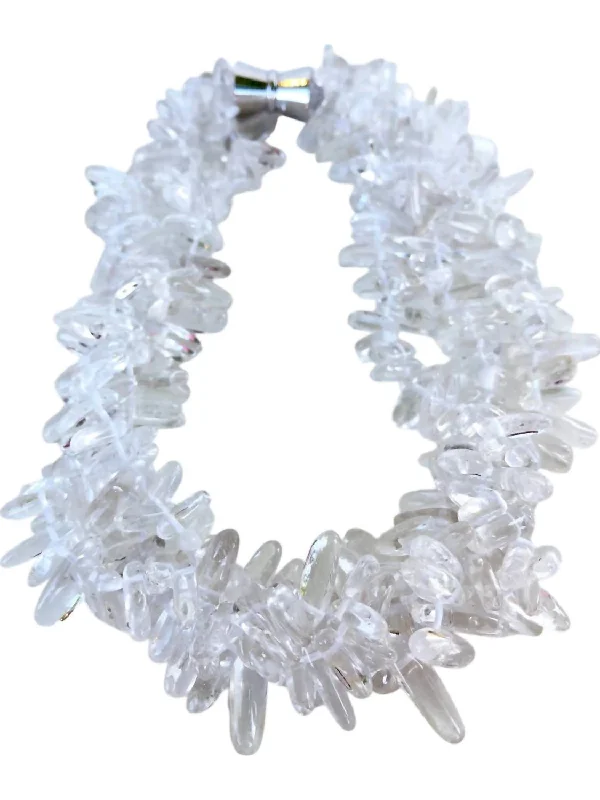 Full weave necklaces-Women's Quartz Necklace In Clear