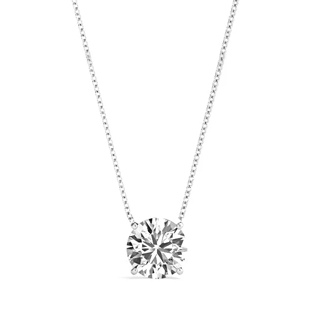 Shiny druzy necklaces-1/3 ct. Lab Diamond Solitaire Necklace