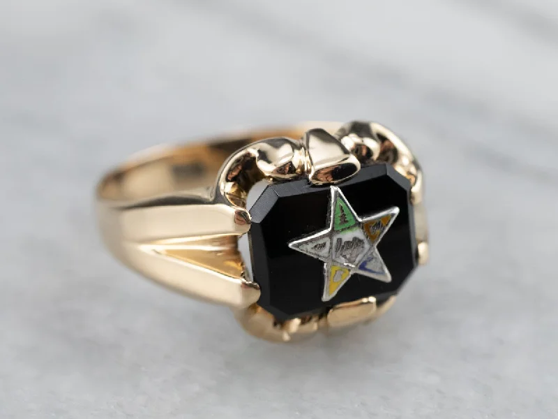 Orbit theme rings-Vintage Order of the Eastern Star Ring