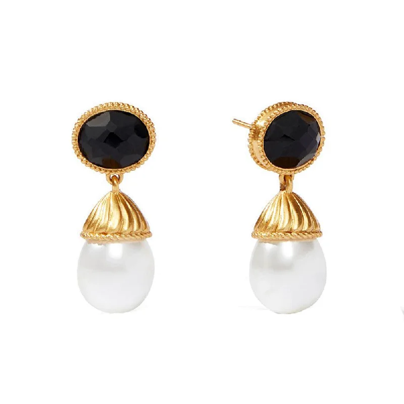 Flow drop earrings-Olympia Pearl Drop Earring