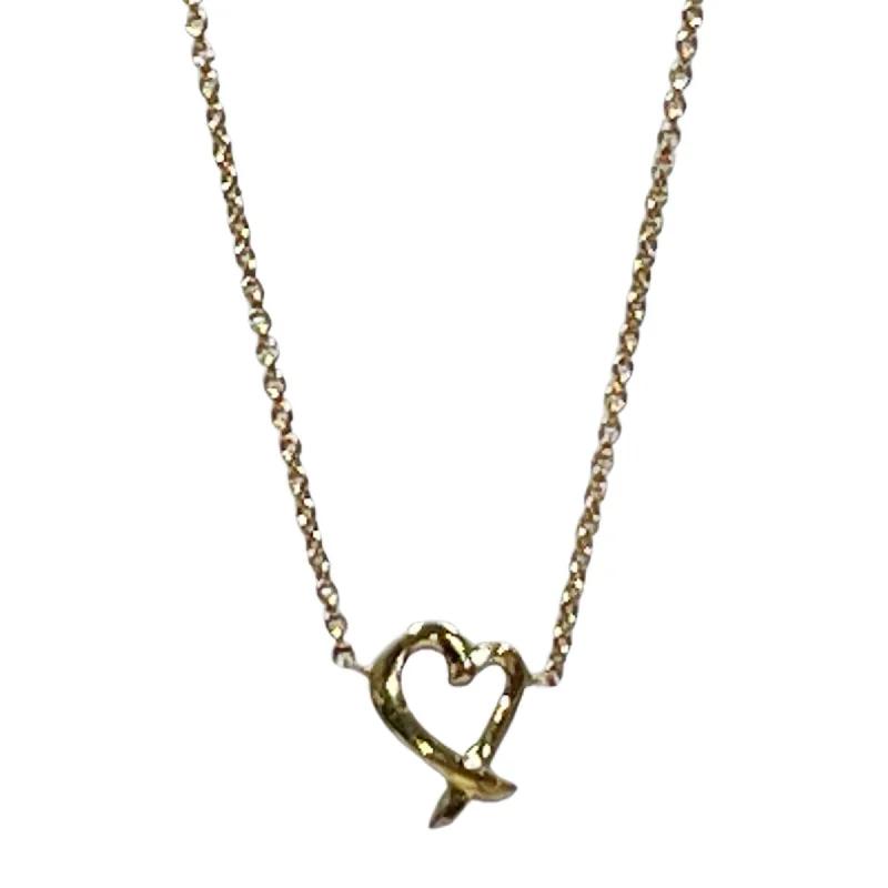 Ripple wave necklaces-Tiffany Loving Heart yellow  (18K) Necklace (Pre-Owned)