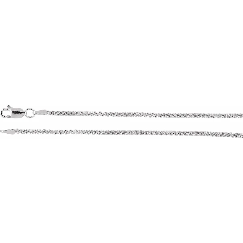 Goshenite necklaces-16" Sterling Silver 1.8mm Wheat Chain