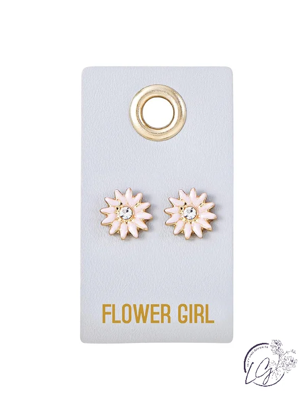 Small dot earrings-Stud Love Wedding - Flower Girl