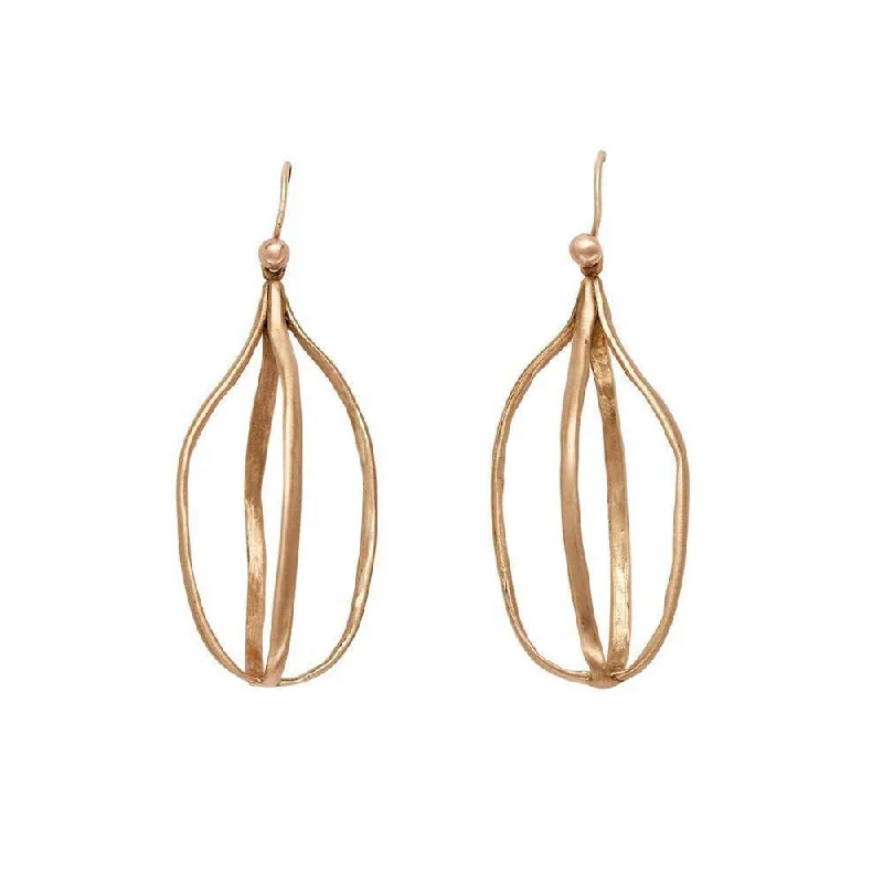 Flow drop earrings-Birdcage Earrings