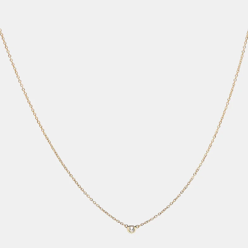 Gem-twisted necklaces-Tiffany & Co. Elsa Peretti Diamonds By The Yard 18K Yellow Gold Necklace