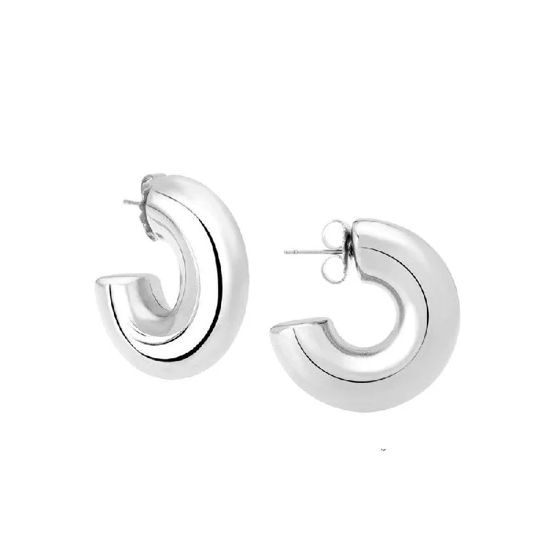 Firm hoop earrings-Silver Small Hoop Earrings