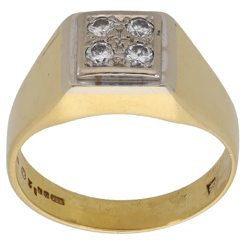 Antique bronze rings-18ct Gold 0.20ct Diamond Alternative Ring Size N