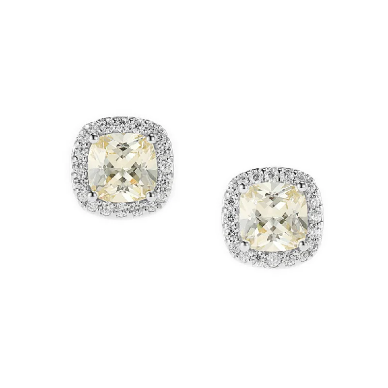 Crescent wax rings-Michael Kors Sterling Silver Premium Cushion Cut Stud Earring