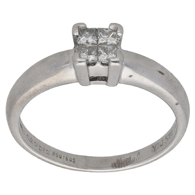 Cast name rings-18ct White Gold 0.20ct Diamond Dress/Cocktail Ring Size L