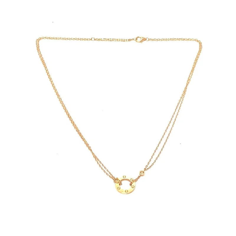 Firm chain necklaces-Cartier  pink  (18K) Necklace (Pre-Owned)