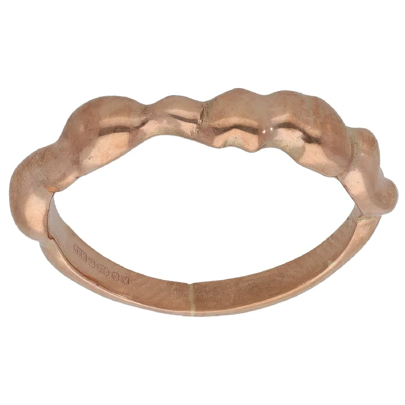 Slim rose rings-9ct Rose Gold Alternative Ring Size T