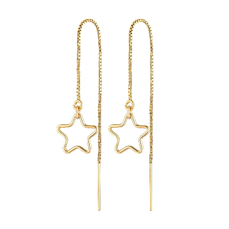 Layered drop earrings-Superstar - Thread Earrings