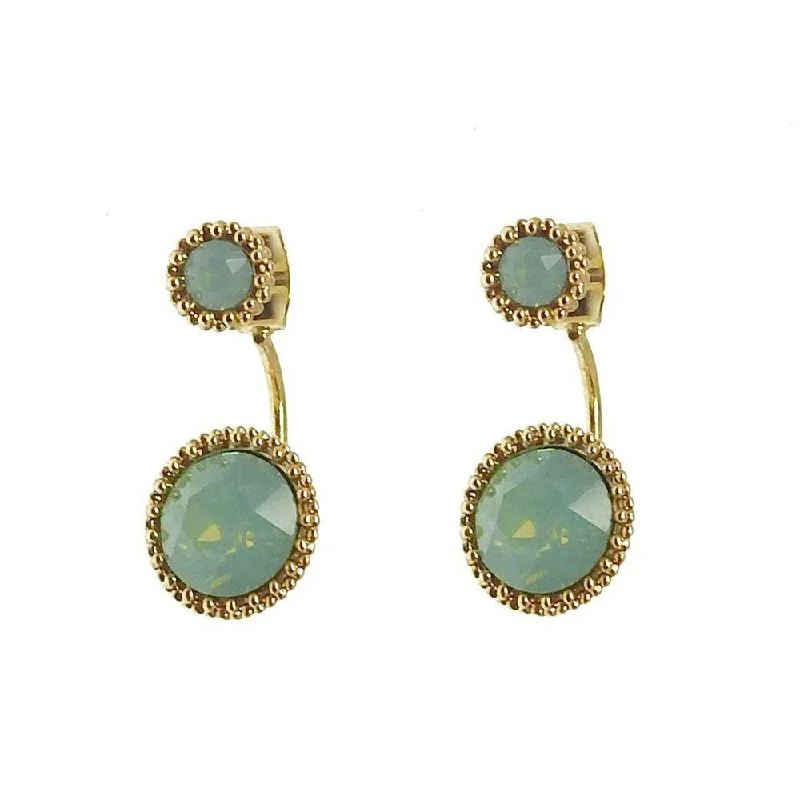 Soft stud earrings-Perubian Opal Crystal  Earrings