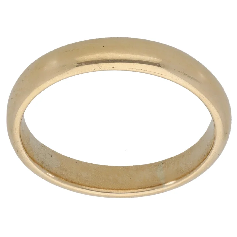 Angled shank rings-9ct Gold Plain Wedding Ring Size O