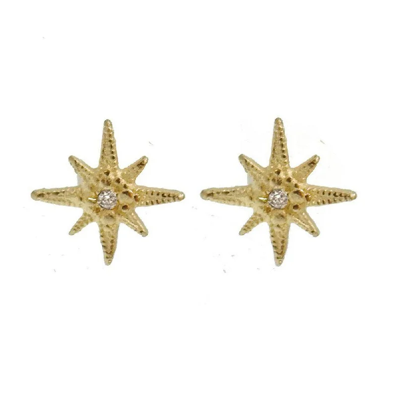 Gothic style earrings-Tiny Gratitude Star Studs