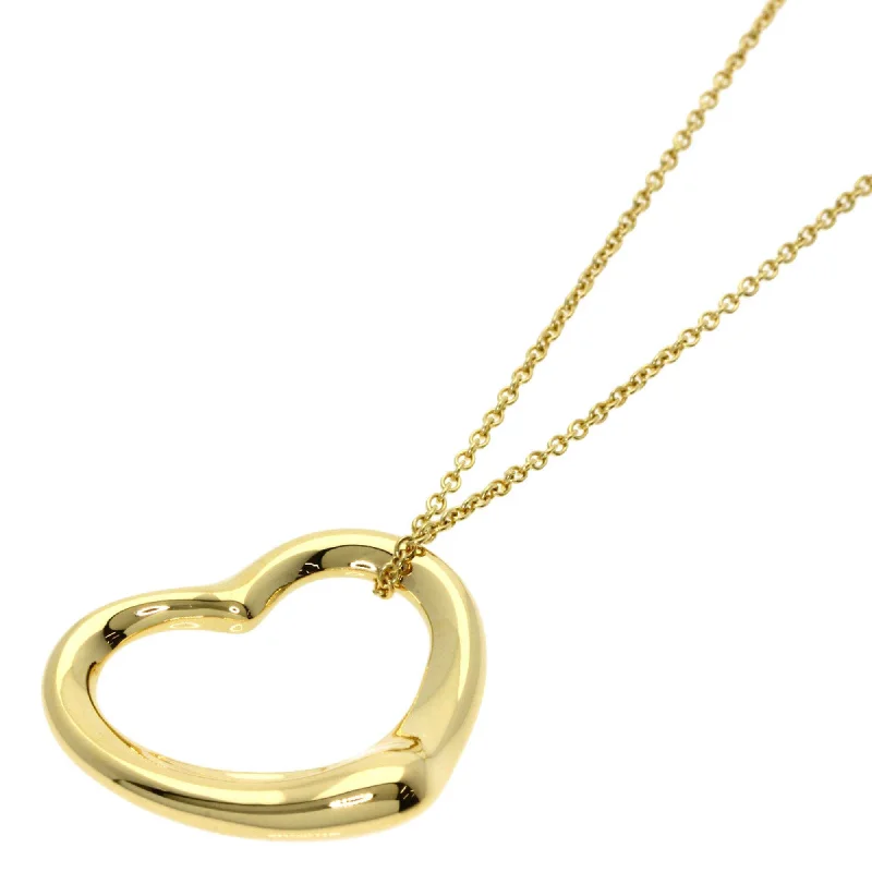 Hovering gem necklaces-Tiffany Open Heart yellow  (18K) Necklace (Pre-Owned)