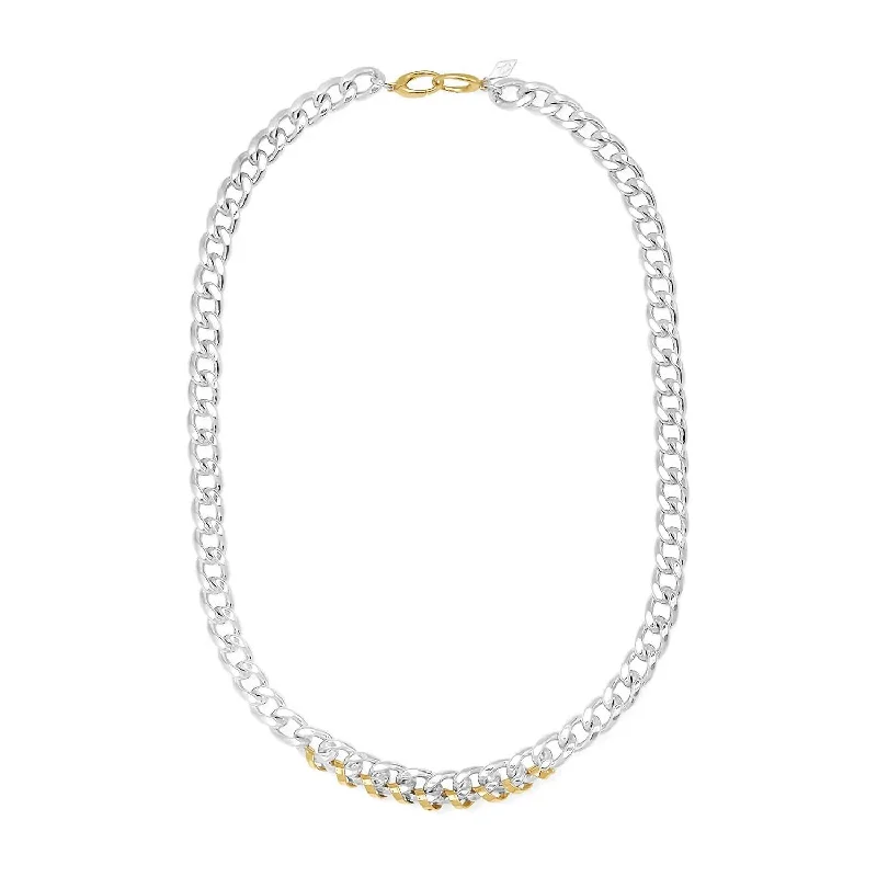 Flow shape necklaces-Women's "heavy Metal" Wrap-Me-Up Chain Necklace In Silver/gold