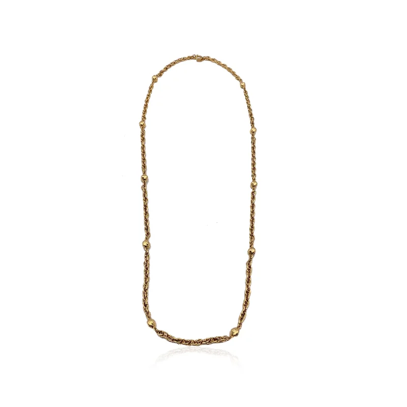 Strand weave necklaces-Chanel Vintage Metal Necklace CHANEL