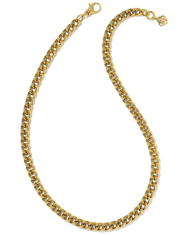 Whimsical charm necklaces-Kendra Scott Vincent 14K Plated Chain Necklace