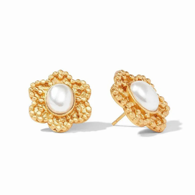 Ripple motif earrings-Colette Statement Stud Earrings