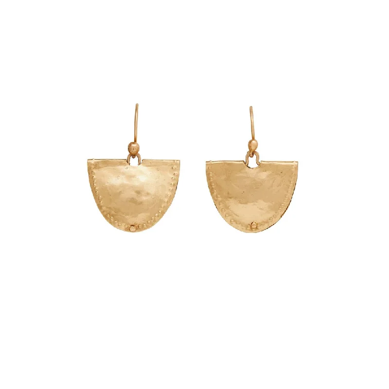 Layered drop earrings-Mevia Bronze Earrings