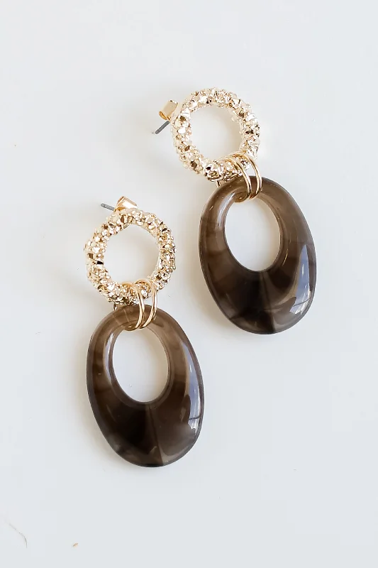 Leafy pattern earrings-FINAL SALE - Shelby Statement Earrings