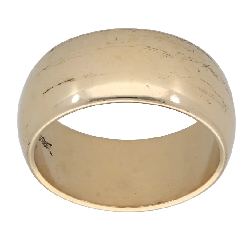 Neat band rings-9ct Gold Plain Wedding Ring Size R