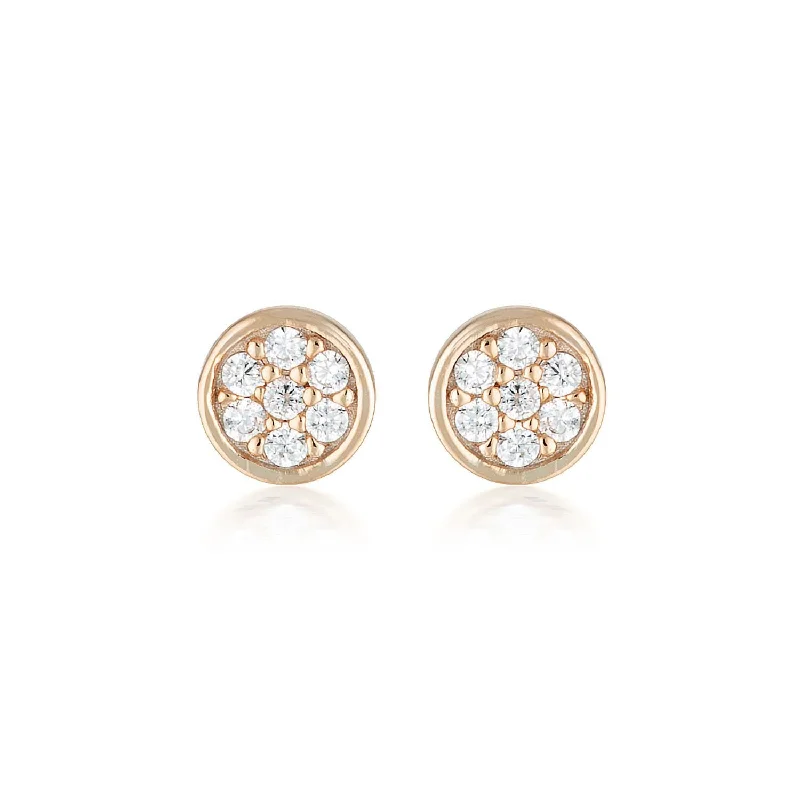 Fine dot rings-Georgini Rose Gold Plated Dotti Stud Earring