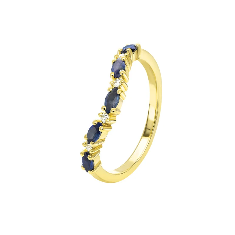 Neat eternity rings-Georgia Sapphire Ring