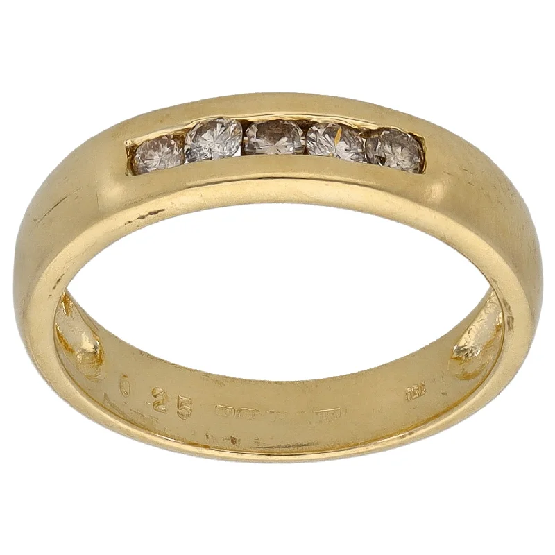 Java tile rings-18ct Gold 0.25ct Diamond Half Eternity Ring Size N