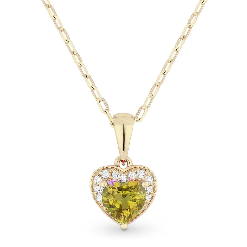 Custom letter necklaces-0.44Ct Citrine 16"pendant Necklace In 14K Yellow Gold