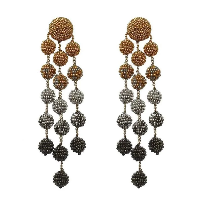 Small dot earrings-Samburu Long Chandelier Earring