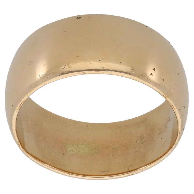 Fine clay rings-9ct Gold Plain Wedding Ring Size R