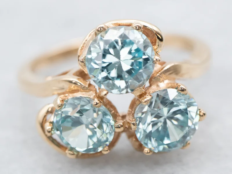 Orbit theme rings-Vintage Zircon Cluster Ring