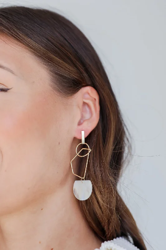 Polished bead earrings-FINAL SALE - Macy Statement Drop Earrings