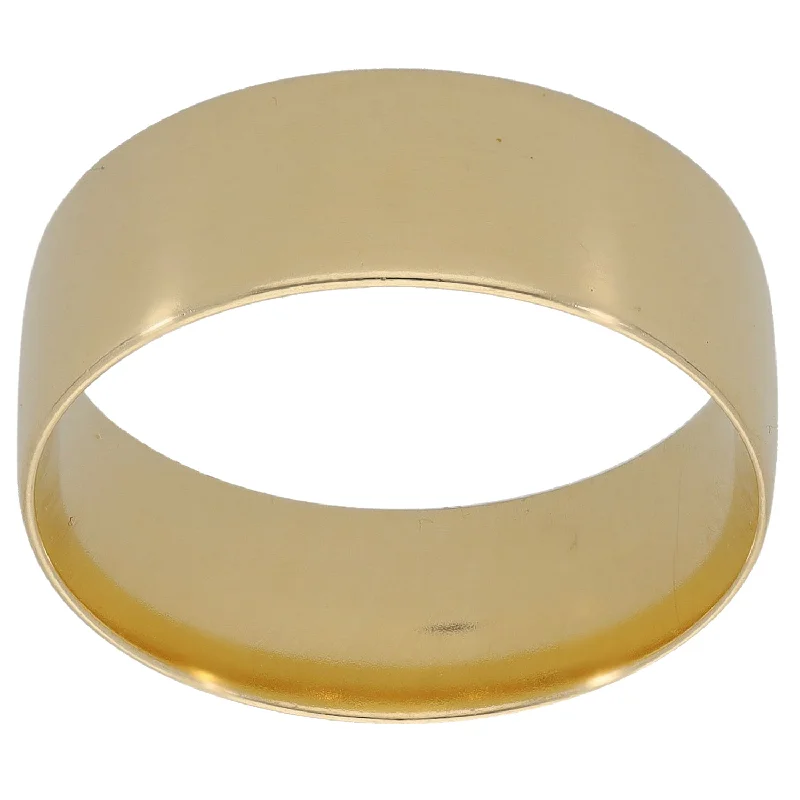 Bold geometric rings-9ct Gold Plain Wedding Ring Size U