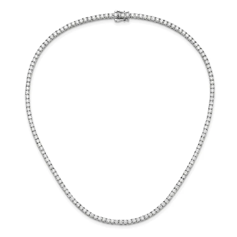 Strand weave necklaces-14k Gold Lab Grown Diamond Tennis Collar Necklace 18" (20ct, Color-E-F, Clarity- VS)