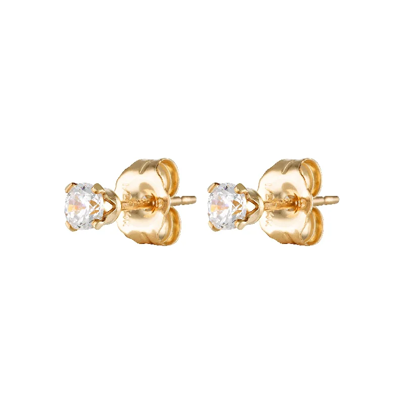 Angled drop earrings-Monroe Stud Earrings - Cubic Zirconia