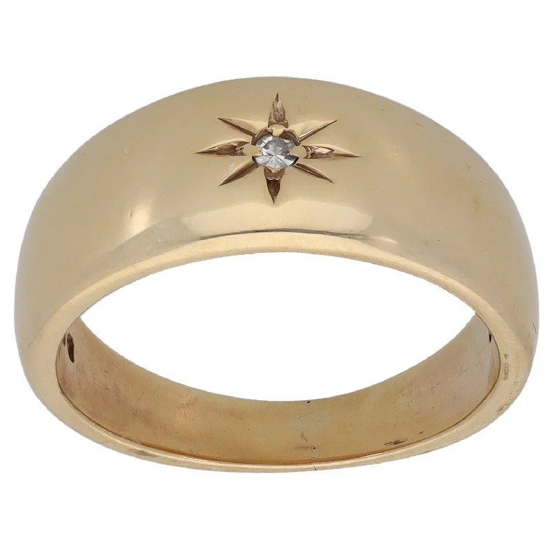 Angled shank rings-9ct Gold 0.04ct Diamond Dress/Cocktail Ring Size P