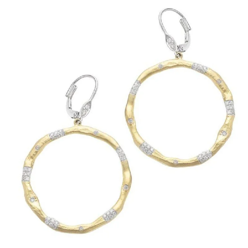 Fluid drop earrings-Diamond Hoop Earrings